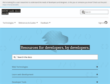 Tablet Screenshot of developer.mozilla.org