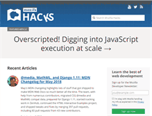 Tablet Screenshot of hacks.mozilla.org